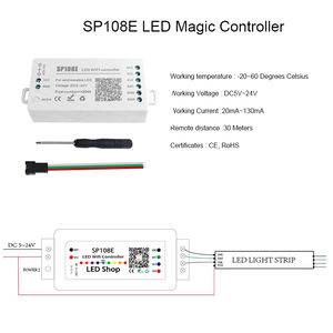 Controlador Led WiFi SP108E WS2812B WS2811 WS2801, IOS, Android, aplicaciones, Control remoto inalámbrico, 5V ~ 24V, SP108E para SK6812 - Product Image 3