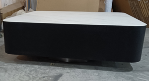 Lüks daire kullanımı meşe veya ceviz kaplama sehpa sinterlenmiş taş üst orta masa - Product Image 4
