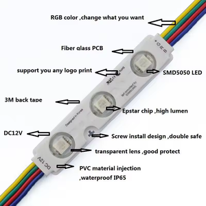 Modulo 5050 a Led lampada a LED ad alta luminosità modulo lampada impermeabile personaggio pubblicitario 12V modulo di colore pieno produttore - Product Image 3