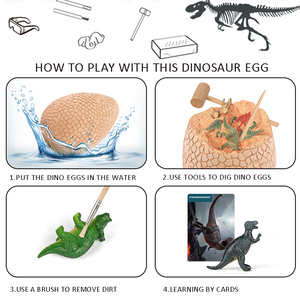 Archeology eğitim bilimleri oyuncak hediye 6 kazma araçları ile 12 benzersiz dinozor yumurtası Jumbo Dino yumurta kazmak kiti - Product Image 2