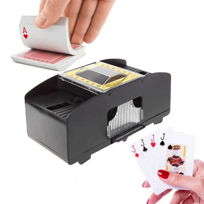 Shuffler automatico a batteria per carte a 2 mazzi per giochi di carte di casa, Poker, ramino, Blackjack