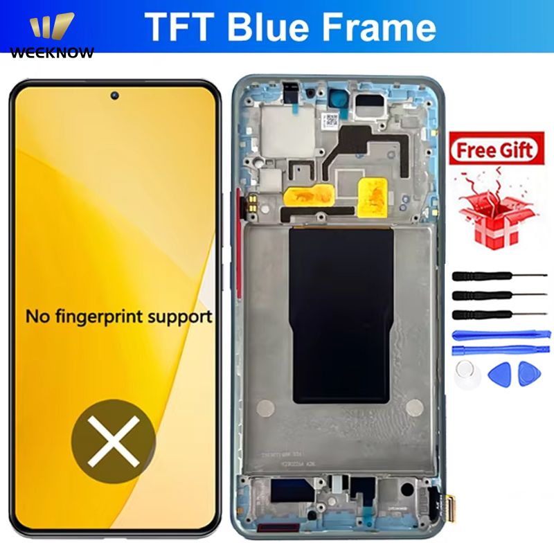 For Mi 12T Pro TFT With Blue Frame