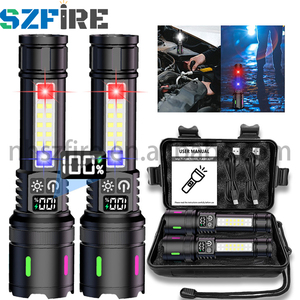 Hợp kim nhôm tự vệ cao lumens sạc pin sạc Zoomable Đèn pin Đèn pin Điện ánh sáng - Product Image 1