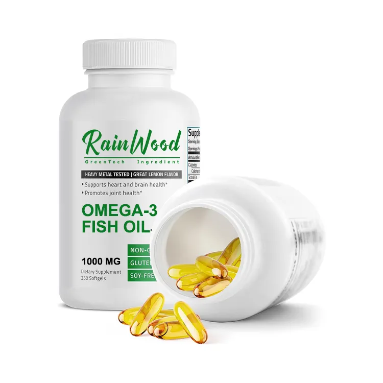 Omega 3 Deep Sea Fish Oil Softgel Suplementos Aceite de pescado 1000mg DHA 12 EPA 18 Cápsulas blandas