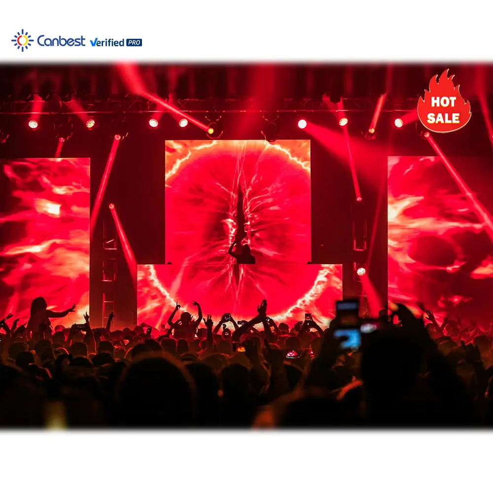 Layar Display Led Pantalla Dinding Led, 10 Kaki X 12 Kaki P3,91 P3,9 3.9Mm untuk Konser