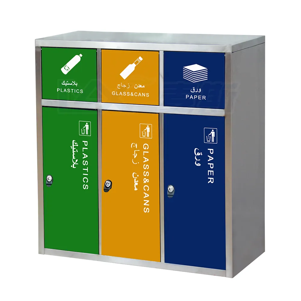 new products 2020 unique popular stainless steel advertising recycling stations dustbin for station waste bin