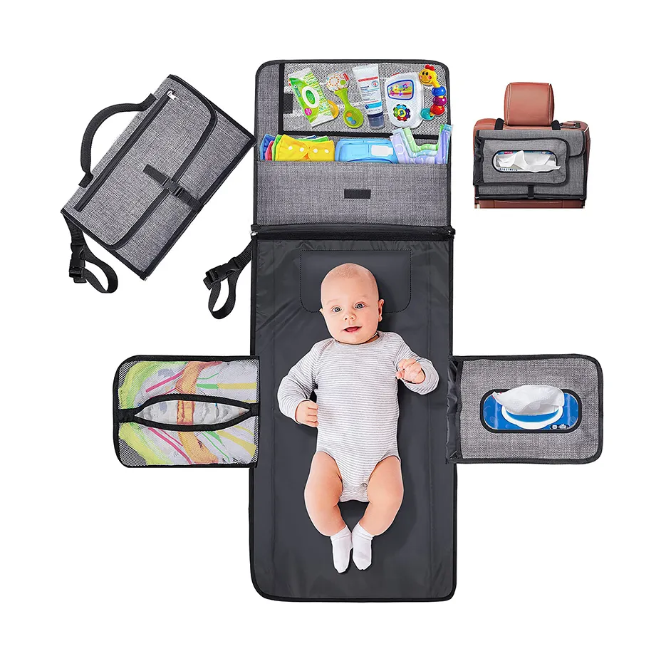 Fasciatoio per pannolini impermeabile pochette portatile per neonati fasciatoio per pannolini per bambini