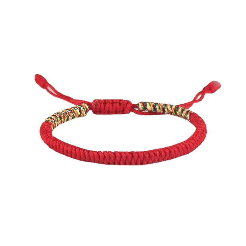Handgemachte gewebte Lucky verstellbare Armband Freundschaft Paar Schmuck Tibetan Buddhist Lucky Red String Armbänder