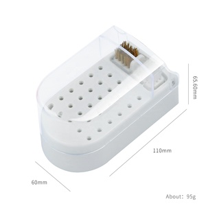 Wholesale 2 in 1 Pink White 30 Holes Nail <strong>Drill</strong> <strong>Bit</strong> Box Beauty Salon Display Plastic Storage Box Nail <strong>Drill</strong> <strong>Bit</strong> Holder