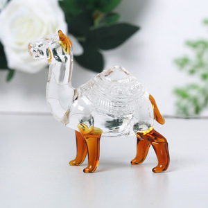 هدية تذكارية ملونة الكريستال الجمل تمثال الحديثة المنزل الكريستال زخرفة الزجاج - Product Image 4