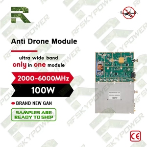 Módulo super do zangão do jammer do RF do poder superior do módulo 100W GaN do SDR da banda larga 2000-6000Mhz ultra anti - Product Image 1