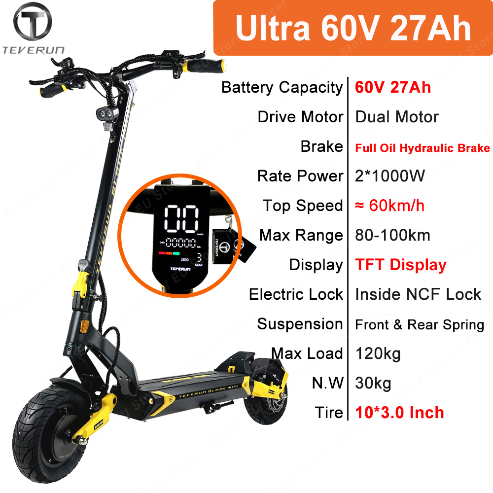 Lame JAUNE MINI Ultra 60V 27Ah