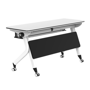 Moderne Opvouwbare Trainingstafel Met Uitschuifbaar Ontwerp Beweegbaar Bureau En Stoelcombinatie Metalen Frame - Product Image 1