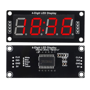 TM1637 Display a LED da 0.56 pollici tubo digitale decimale 7 segmenti orologio a 4 cifre modulo a doppio punto scheda Driver seriale 5 colori - Product Image 4