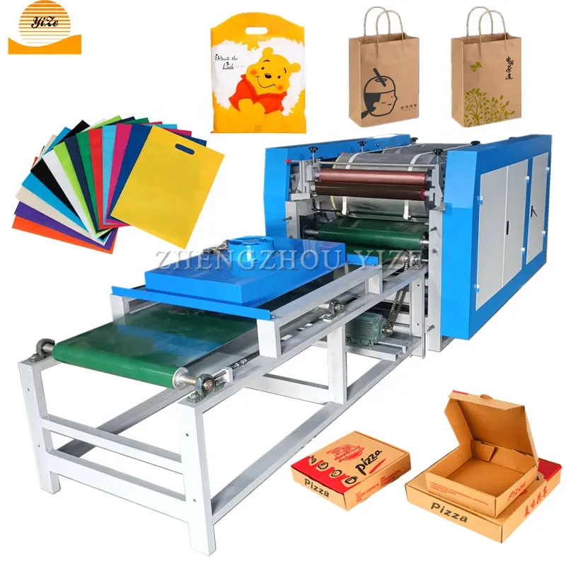 Stampante automatica per sacchetti di carta con macchina da stampa flessografica con logo essiccatore 1-5 colori macchina da stampa per stampante per sacchetti di plastica non tessuta