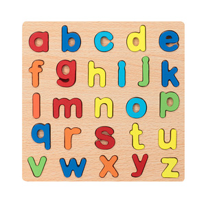 בגיל הרך למידה צעצועים לילדים ABC מכתב ומספר עץ אלפבית פאזל לוח צעצועים לפעוטות 1 2 3 שנים ישן
