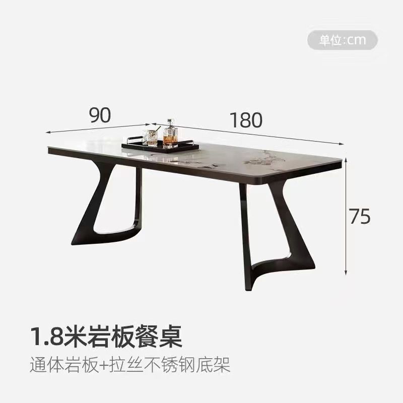 1.8m x 0.9m stainless steel dining table (customizable)