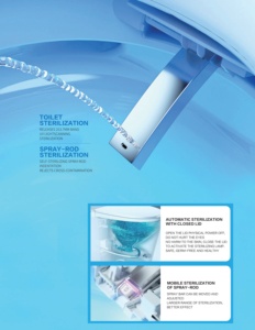 HLLI Smart <strong>Toilet</strong> <strong>Best</strong> Quality Elongated Design for Home Hotel Restaurant Floor Mounted with Advanced Remote Control Function - Product Image 4
