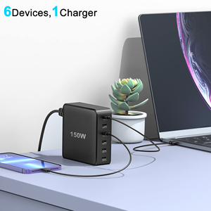 Worldwide Use with AC <strong>Input</strong> 100V-240V 6-port GaN 150W USB C PD Charging Station 65W/45W PD Fast Charger for USB-C <strong>Devices</strong> - Product Image 5