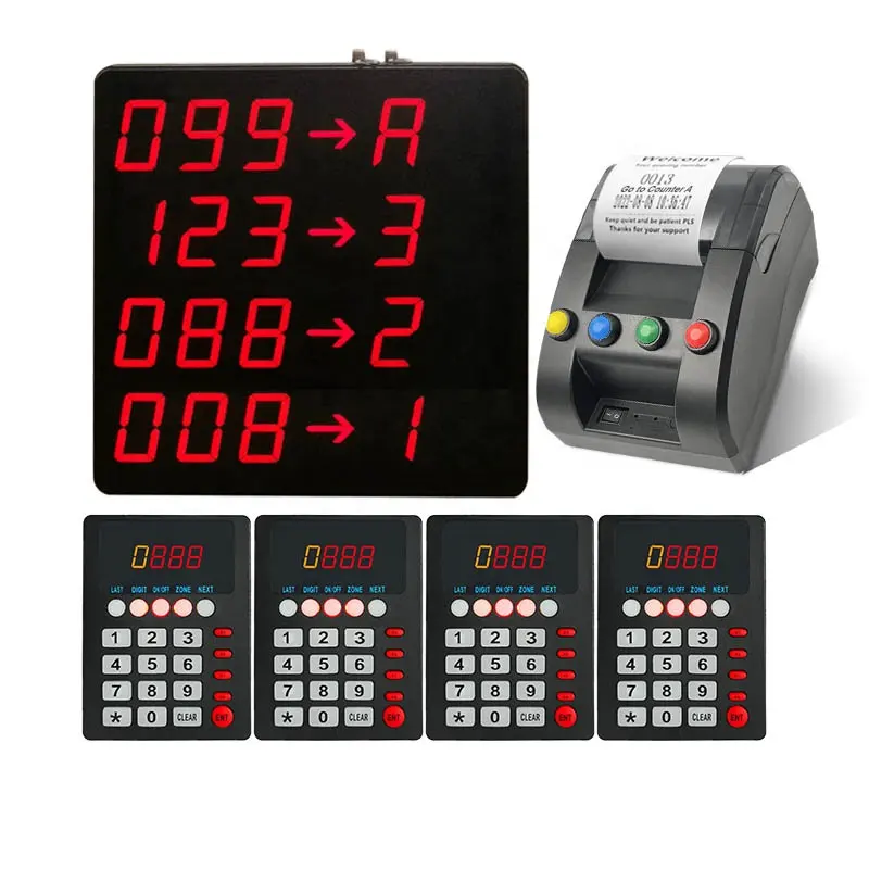 ماكينة عرض رقم أو جهاز استقبال لنظام رقم ترميمي للطابعة الحرارية للعملاء ونظام التذكرة لآلة تحمل التذكرة والرقم
