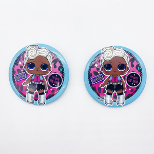 Düğme Pin rozeti promosyon ucuz Pin rozetleri özel Logo yuvarlak şekil düğme rozet 58mm - Product Image 1