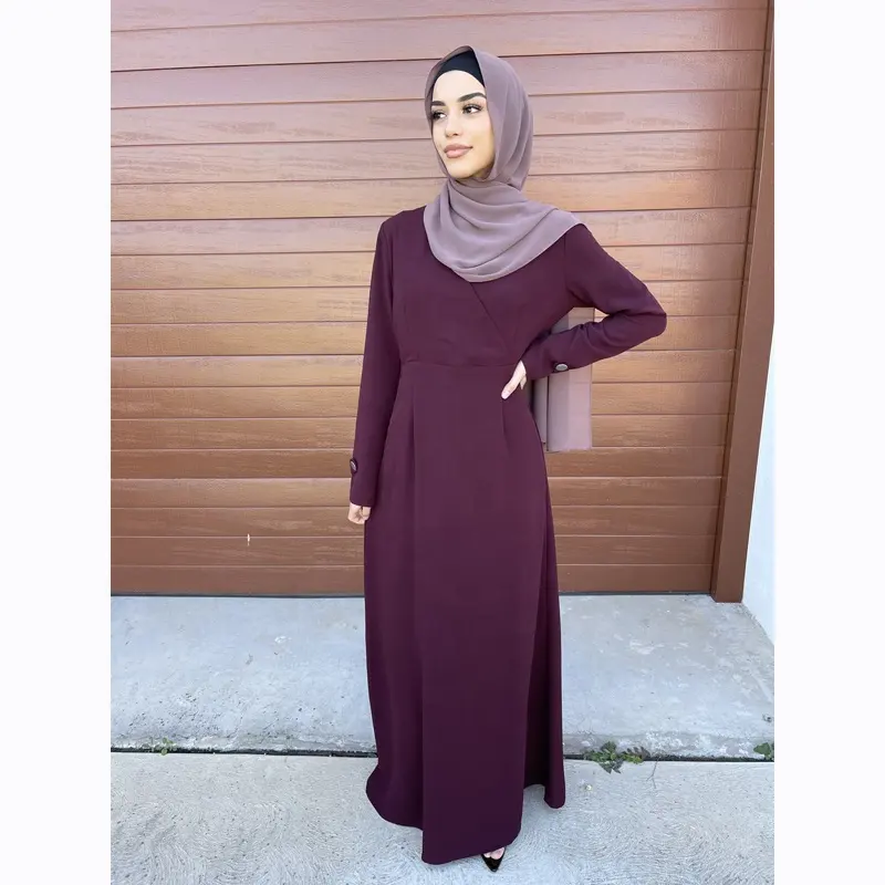MOTIVE FORCE-vestido musulmán de noche para mujer, diseño único con cinturón, Abaya árabe