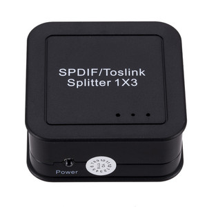 SPDIF <strong>1</strong> in <strong>3</strong> Out 3X1 Port Full HD Electronics Digital Optical Toslink Audio <strong>Splitter</strong> Switcher Fiber <strong>Switch</strong> Box with US/EU Plug - Product Image 3