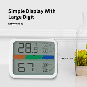 Sensor inteligente de temperatura y humedad para el hogar con LCD retroiluminado Medición de temperatura y humedad - Product Image 5