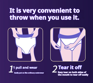 Qizhen mẫu miễn phí tùy biến qua đêm thoải mái của phụ nữ dành cho người lớn tã & kinh nguyệt quần cotton wingless dùng một lần - Product Image 5