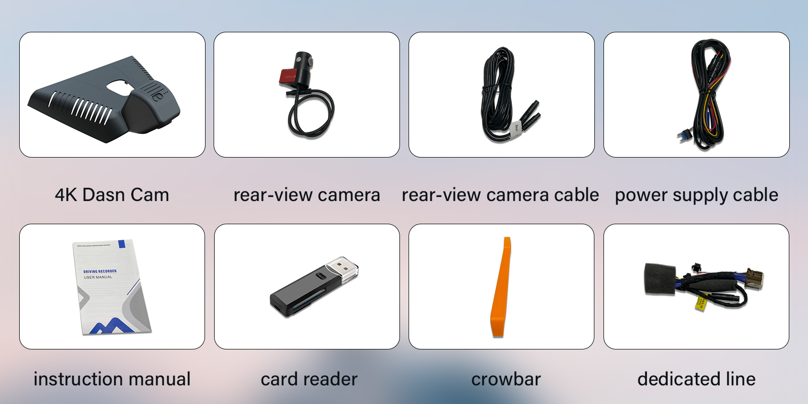 front camera+1080P rear camera