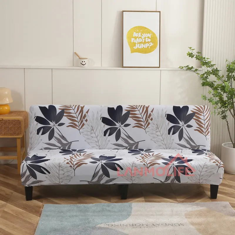 Capa de cama conversível para sofá com estampa simples com tudo incluído, desenho popular
