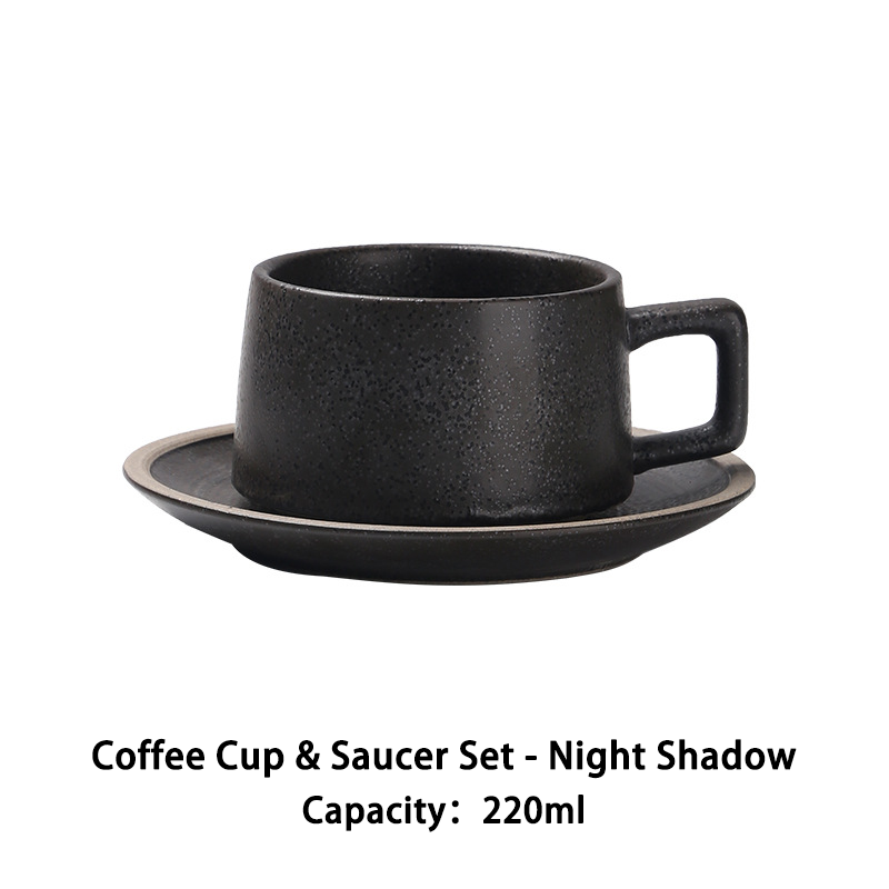 Coffee Cup & Saucer Set - Night Shadow