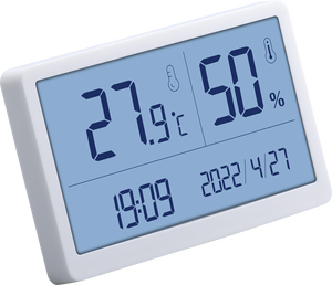Medidor de humedad y temperatura GM1371/GM1372 con pantalla grande consumo SISTEMA DE 12/24 horas reloj higrotermógrafo prueba - Product Image 5