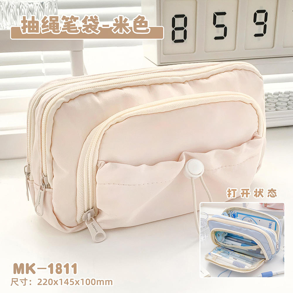 1811 bolsa de lápiz con cordón-beige