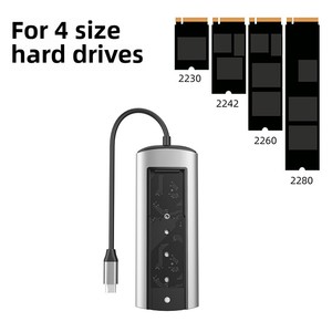 SD arayüzü ile tip-c USB 3.0 yerleştirme istasyonu alüminyum alaşım M.2 sabit disk kutusu sınır ötesi USB3.0 yerleştirme istasyonu stokta - Product Image 4