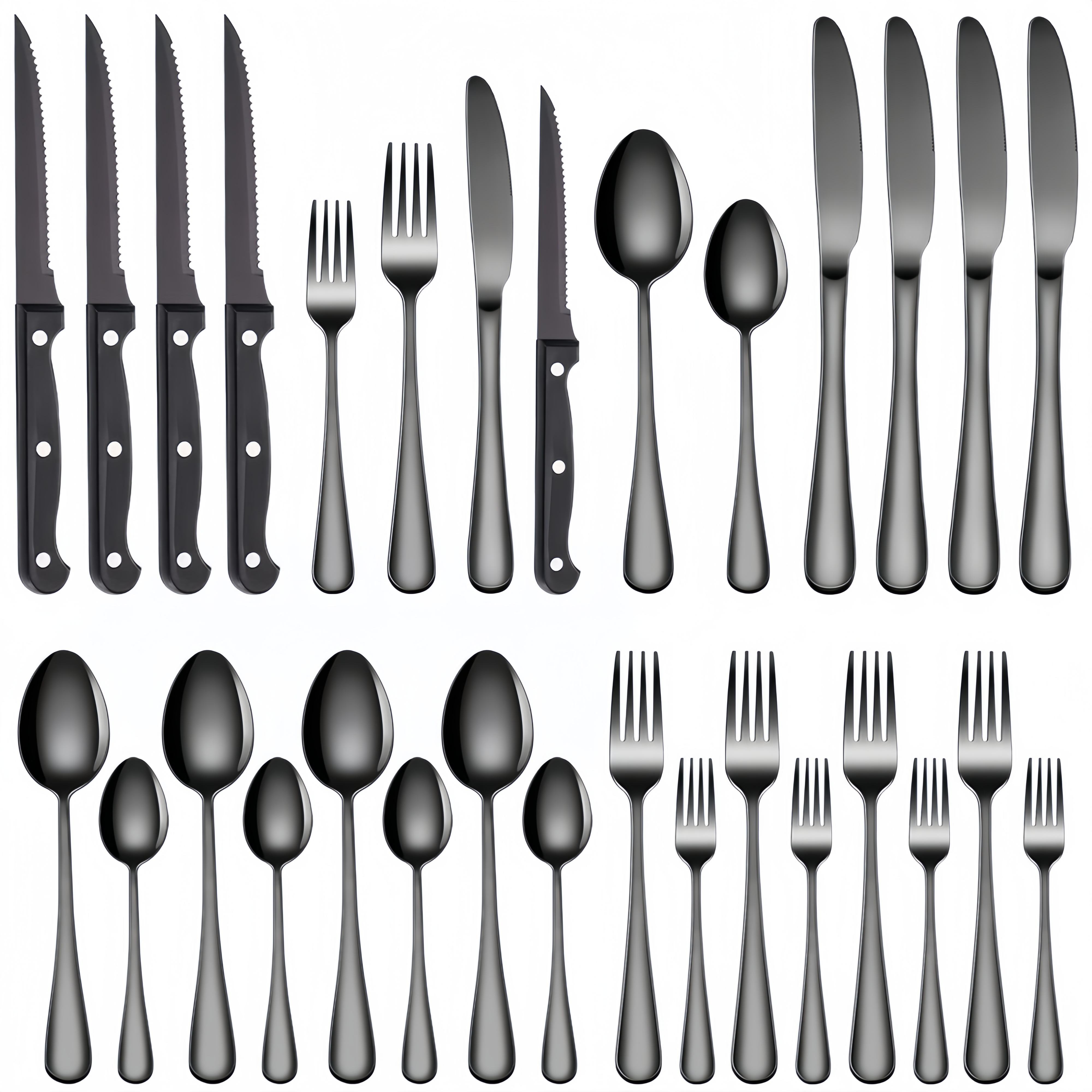 Conjunto de 24 piezas Negro