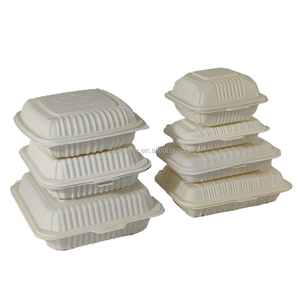 Fabrika doğrudan çevre dostu Compostable mısır nişastası mısır nişastası konteyner plastik yiyecek kutusu