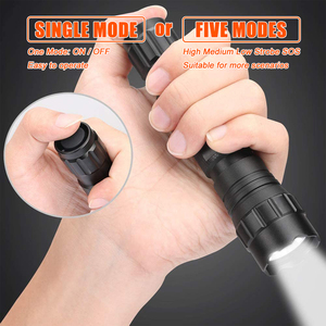 Có thể sạc lại 5 chế độ chiến thuật đèn pin bền 6061T Hợp kim nhôm xách tay LED Torch ánh sáng cho đường và hội thảo sử dụng - Product Image 2