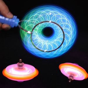 Bánh Xe Con Quay Hồi Chuyển Từ Tính Mới Đèn LED Xoay Thần Kỳ Đèn LED Nhiều Màu Sắc Cho Trẻ Em Con Quay Hồi Chuyển Từ Tính Bánh Xe Quay Tay - Product Image 4