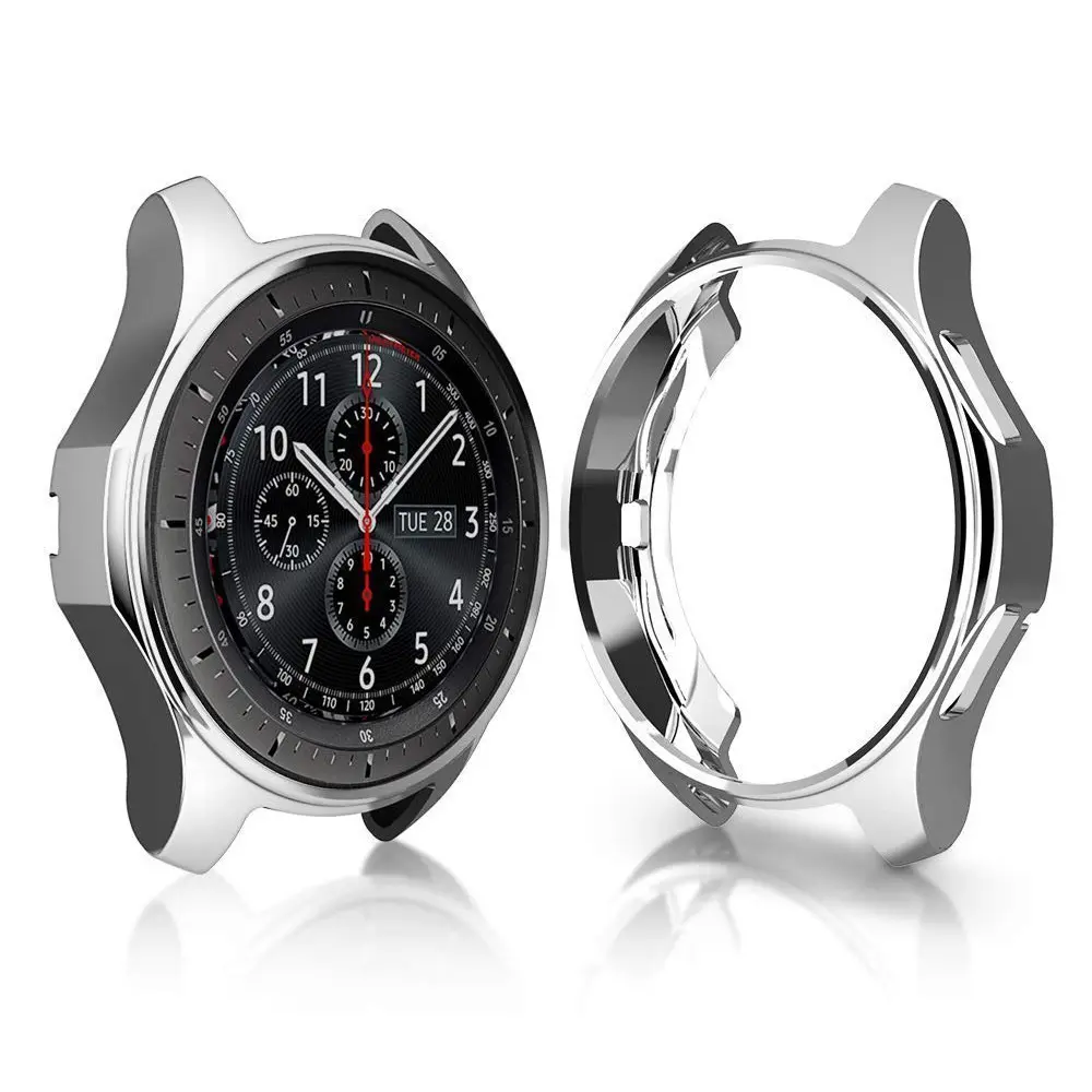 Gear S3 frontier pour samsung Galaxy Watch 46mm coque de protection complète plaquée TPU souple