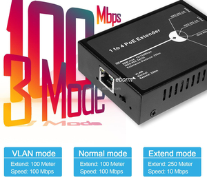 IPカメラ用5ポート60WPOEエクステンダー10/100Mbps IEEE802イーサネットVLANスイッチ - Product Image 2