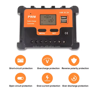 2024 Solvo PWM 12V 24V Controller solari PWM 3 stadi PWM scarica energia rinnovabile Controller (30A) Display LCD - Product Image 2