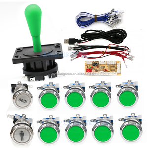 Kit per bambini stile americano Arcade Stick Zero Delay Board gettoniera Joystick luce interruttore a pulsante compatibile PC lampone Pi