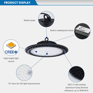商业/工业仓库谷仓照明灯具IP54防水100w 150w 200w 300w不明飞行物发光二极管高棚灯