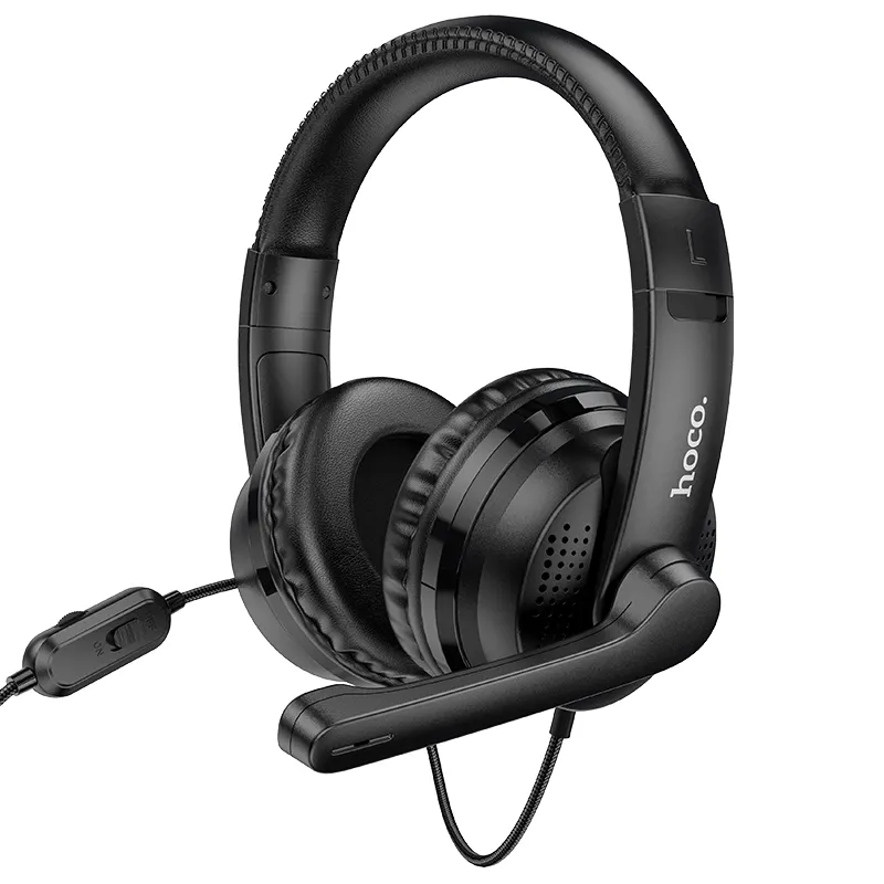 hoco. game headsets W103 Magic tour gaming headphones with two-in-one aux adapter cable usable for computer