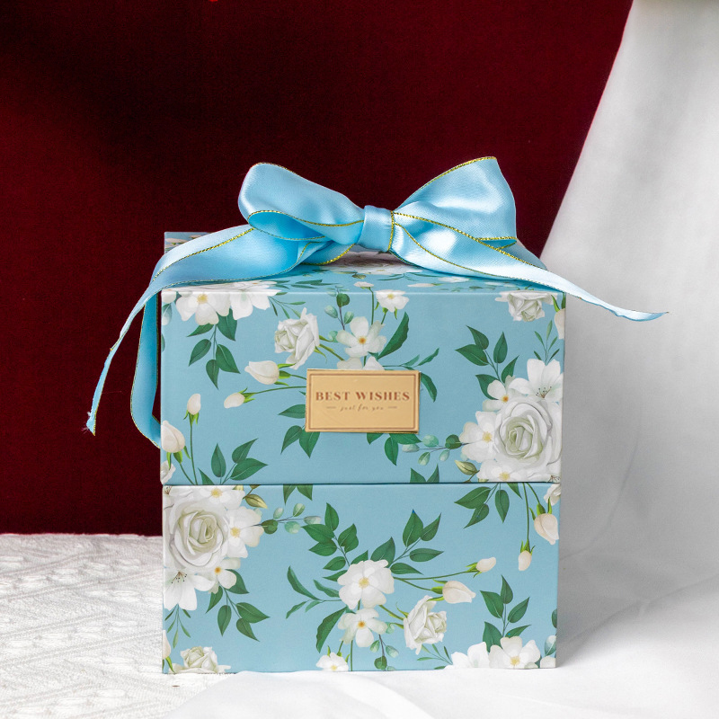 caja de regalo azul