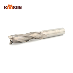 KOOSUN fabrika Tungsten karbür ucu frezeleri 3 flüt dalgalanma kaba freze kesicisi 16X16X60X130 3t Spiral yönlendirici Bit ahşap için - Product Image 3