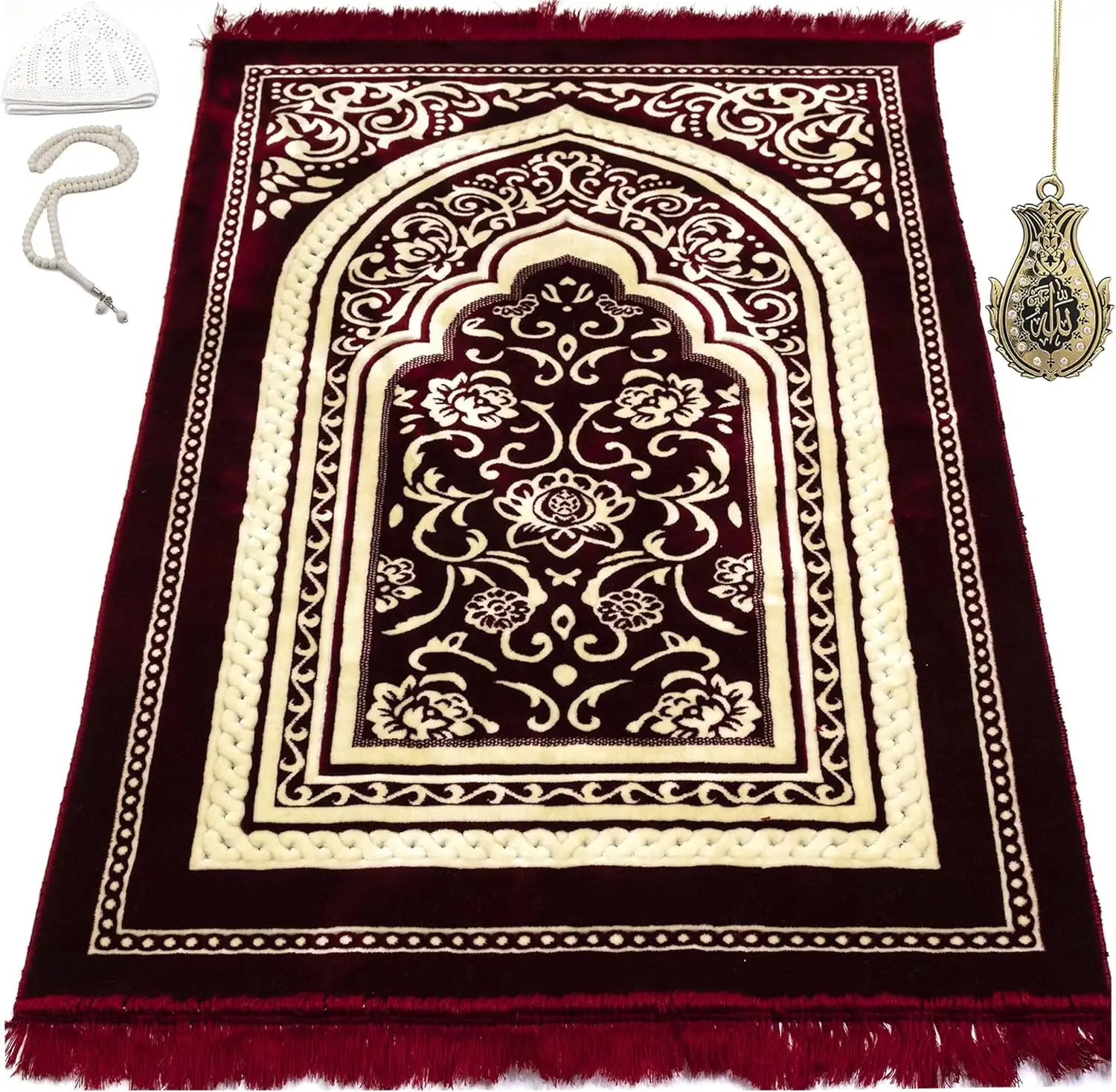 Tappetino da preghiera personalizzato in cristallo di alta qualità per tappeto musulmano da preghiera