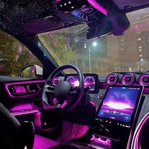 Yeni durum 256-renk RGB ortam LED şerit ışık 6-in-1 22-in-1 araba ışık BMW 12V için LED şerit ışık arabalar için - Product Image 4