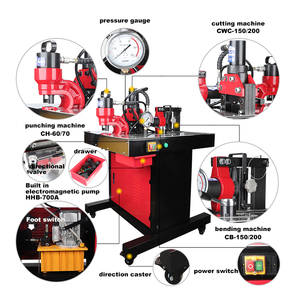 Emeads <strong>Combination</strong> <strong>11</strong> Busbar Processor Hydraulic Tool for Bending Punching Cutting - Product Image 4